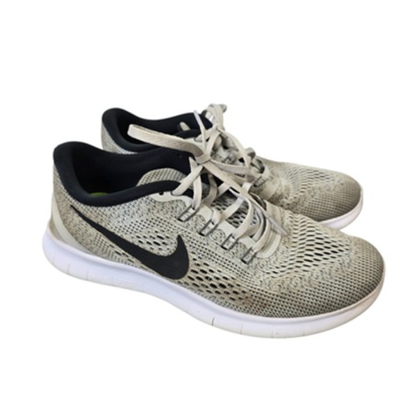 Nike Shoes - Nike Free RN‎ Women's Running Shoes Light Gray Black Size 8.5